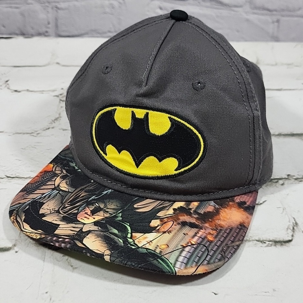 Batman Hat Bat Symbol‎ Logo Boys Youth OSFM SnapBack Baseball Cap DC Comics